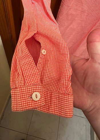 Mudo Düğmeli Pembe Erkek Keten Gömlek - Görsel 6