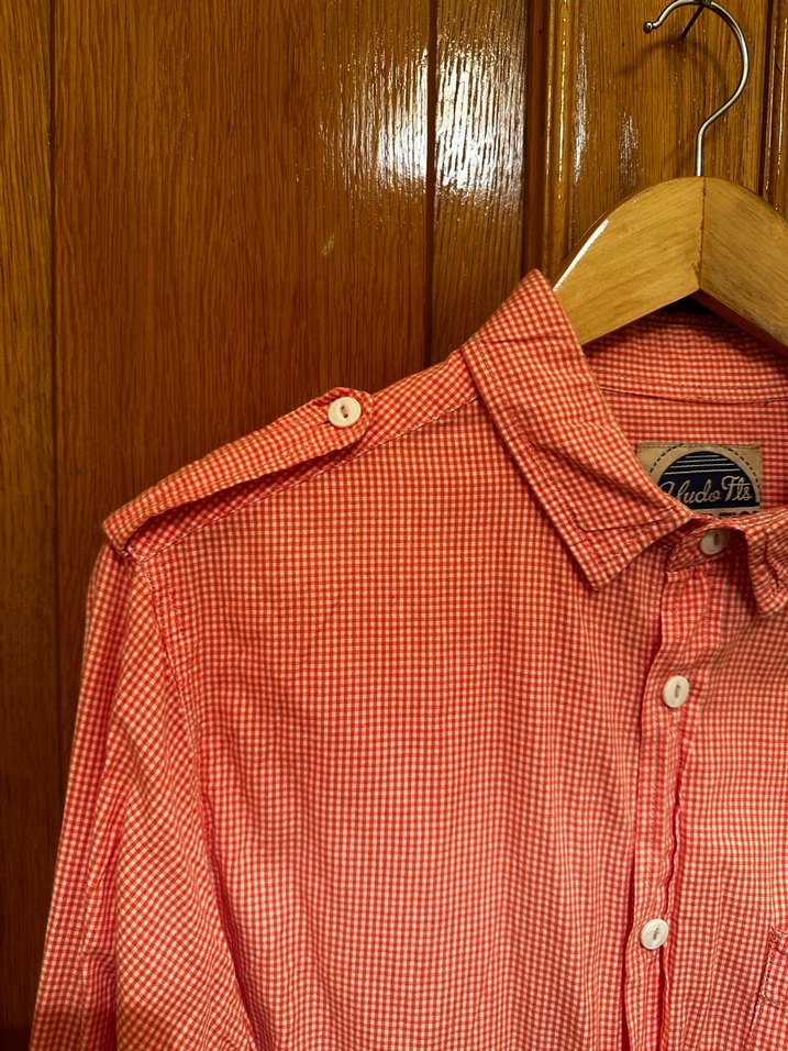 Mudo Düğmeli Pembe Erkek Keten Gömlek - Görsel 4