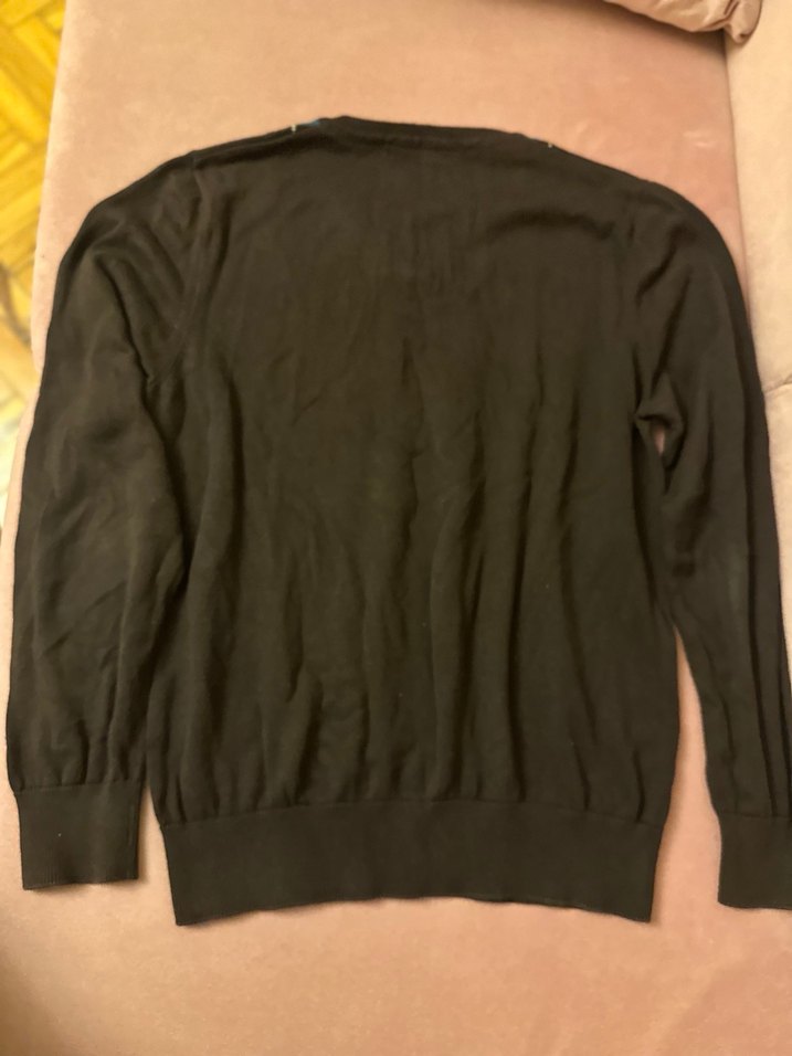 Erkek V Yaka Kahverengi Kazak - Görsel 3