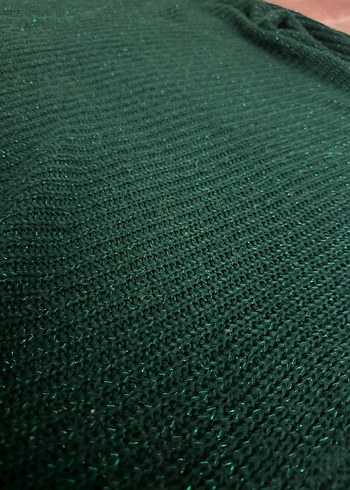 Örgü Yeşil Kadın Kazak - Görsel 3