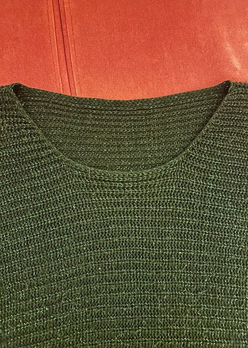 Örgü Yeşil Kadın Kazak - Görsel 2