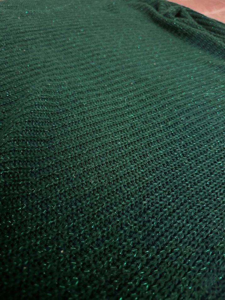 Örgü Yeşil Kadın Kazak - Görsel 3