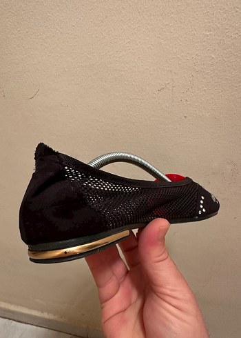 38 taş detaylı kenarları fileli babet - Görsel 8