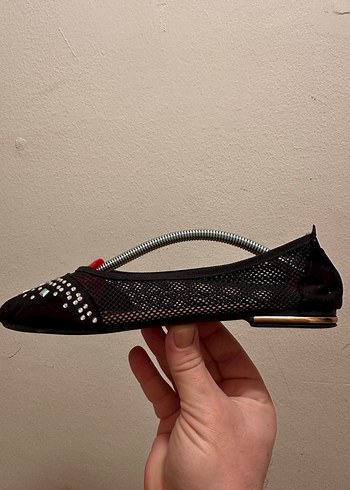 38 taş detaylı kenarları fileli babet - Görsel 7