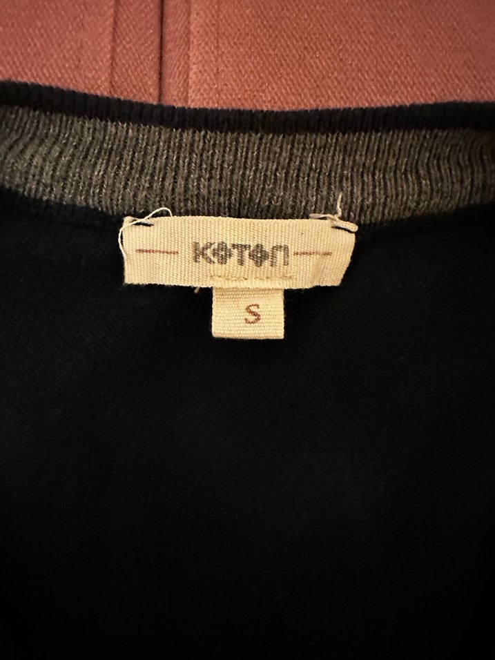 Erkek lacivert baklava desenli V yaka kazak - Görsel 3