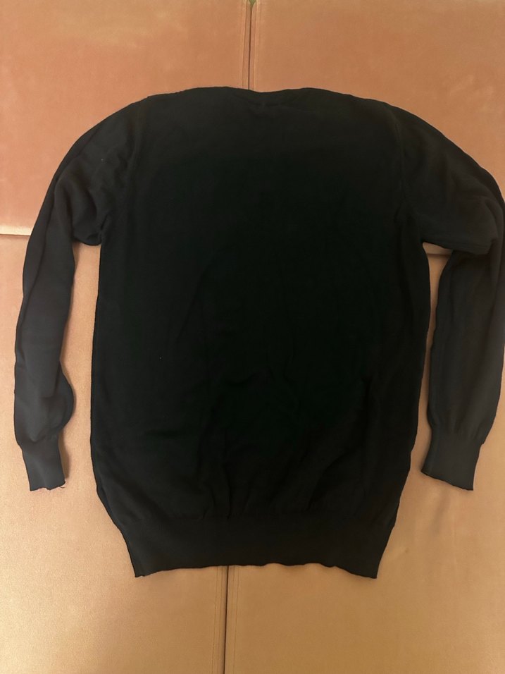 Erkek lacivert baklava desenli V yaka kazak - Görsel 2