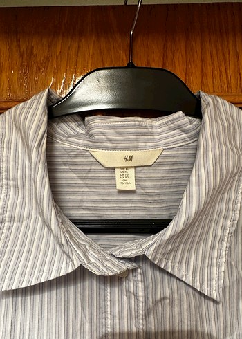 H&M marka çizgili uzun bayan gömlek - Görsel 2