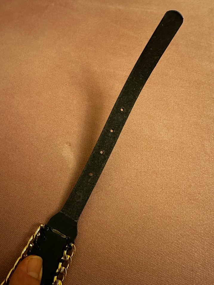 Zincir Detaylı Vintage Kadın Deri Kemer - Görsel 4