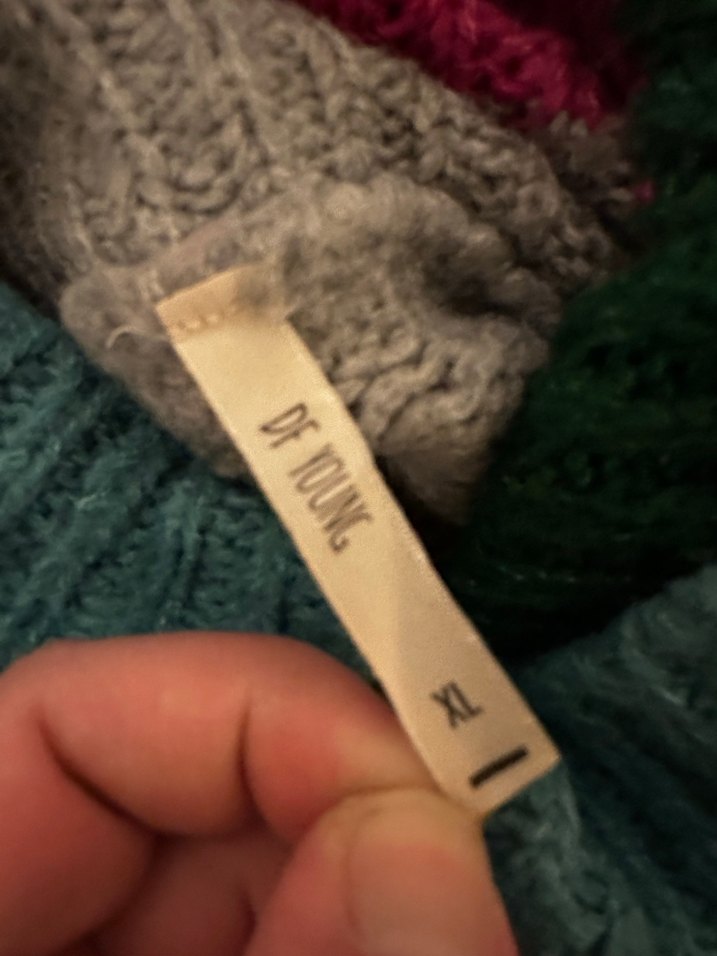 Çok Renkli Bohem Balıkçı Yaka Kadın Kazak - Görsel 2