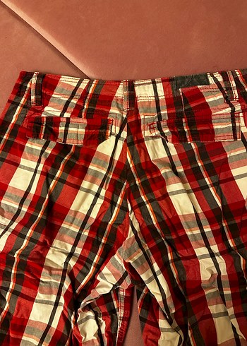 Erkek Kareli kargo şort - Görsel 2