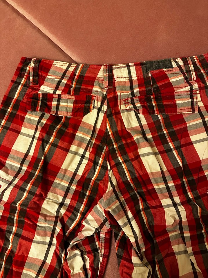 Erkek Kareli kargo şort - Görsel 2