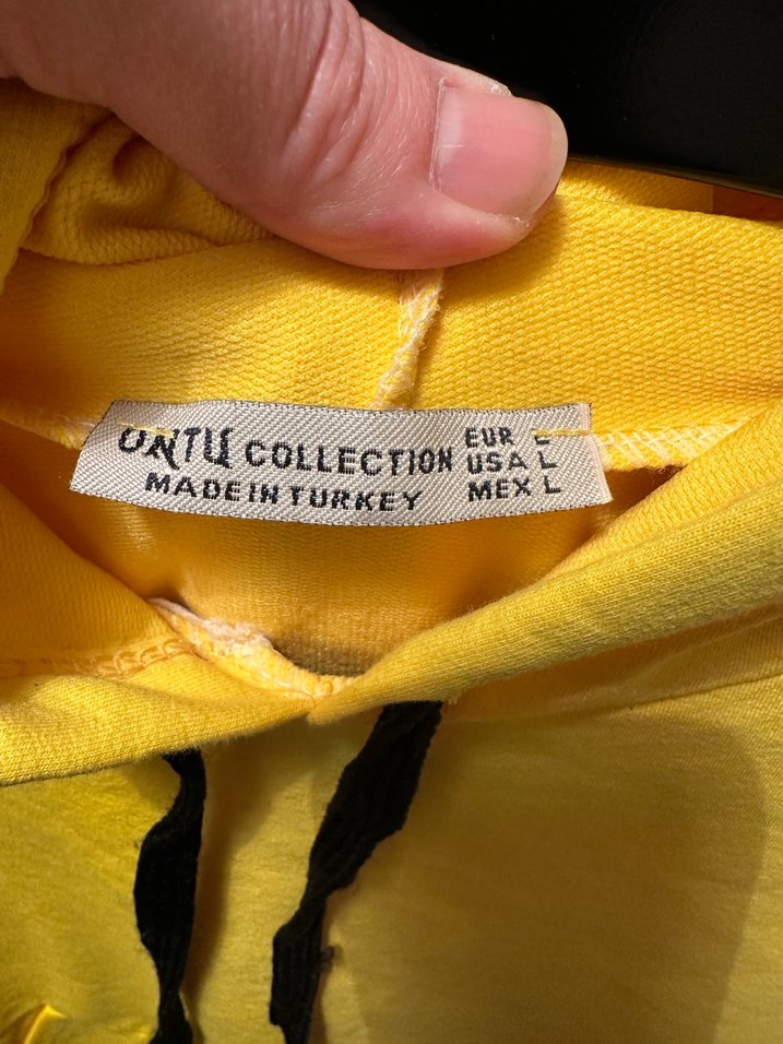 Sarı Kapüşonlu Rahat Kesim Sweatshirt - Görsel 4