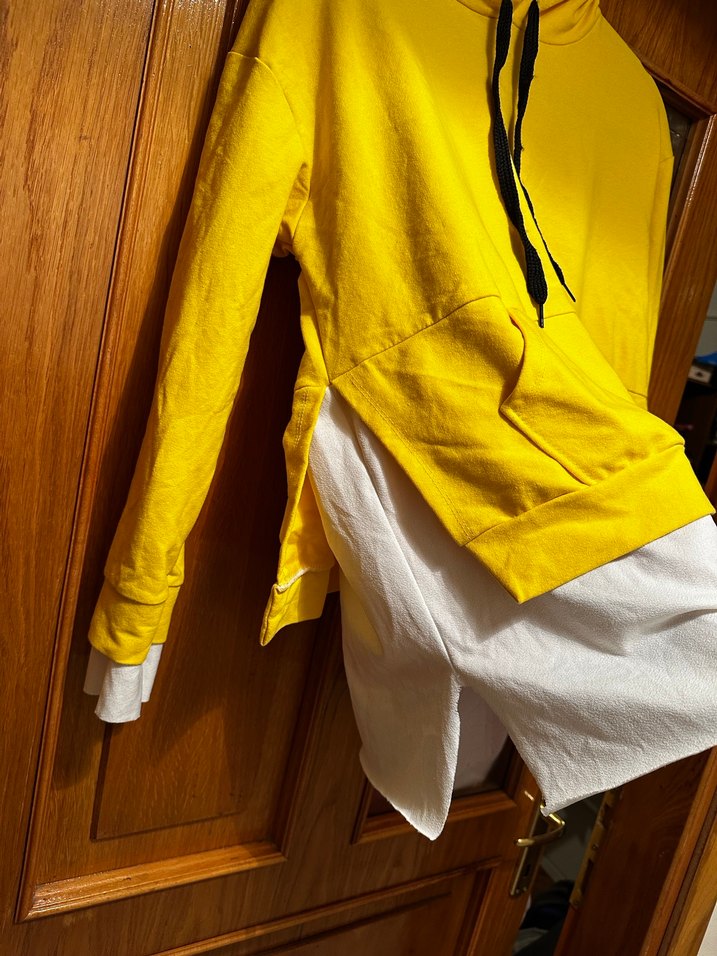 Sarı Kapüşonlu Rahat Kesim Sweatshirt - Görsel 3