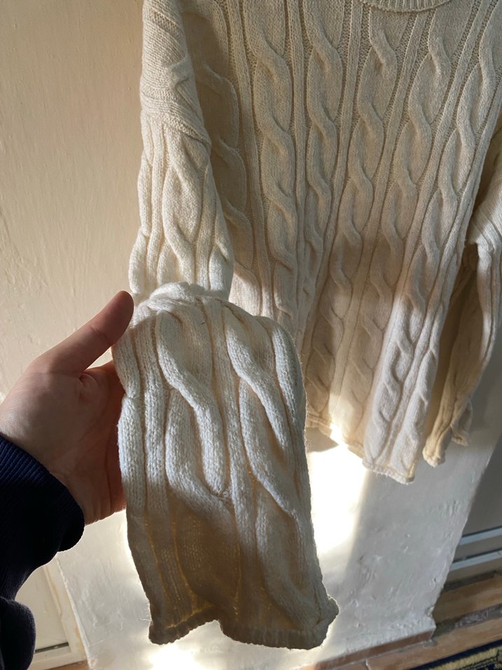 Gri Örgü Kadın Kazak, Rahat Kesim - Görsel 3