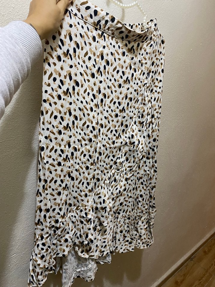 Bohem Rahat Beyaz Uzun Etek - Görsel 2