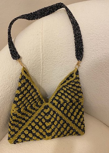 Örgü Kadın Çanta Bohem Yılan Desenli - Görsel 2