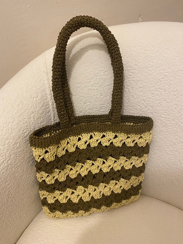 Dantel Detaylı Örgü Bohem Kadın Çanta - Görsel 3