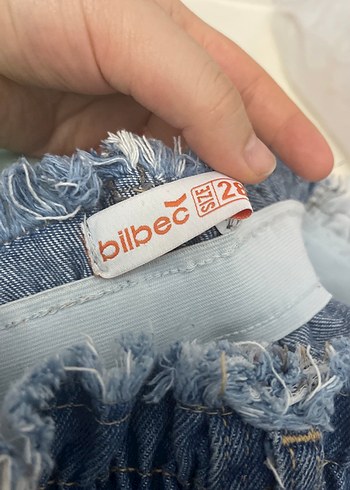 Kadın Mavi Bol Kesim Midi Kot Pantolon - Görsel 3