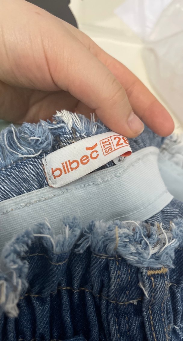 Kadın Mavi Bol Kesim Midi Kot Pantolon - Görsel 3