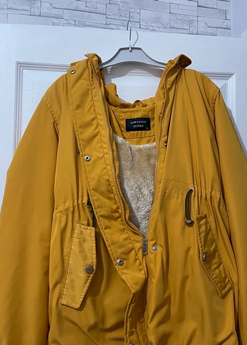 Sarı Midi Kemerli Kadın Ceket - Görsel 3