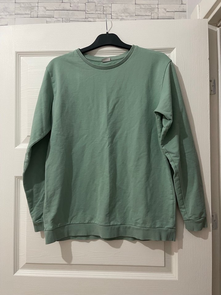 Kadın Pastel Yeşil Uzun Kollu Sweatshirt - Görsel 2