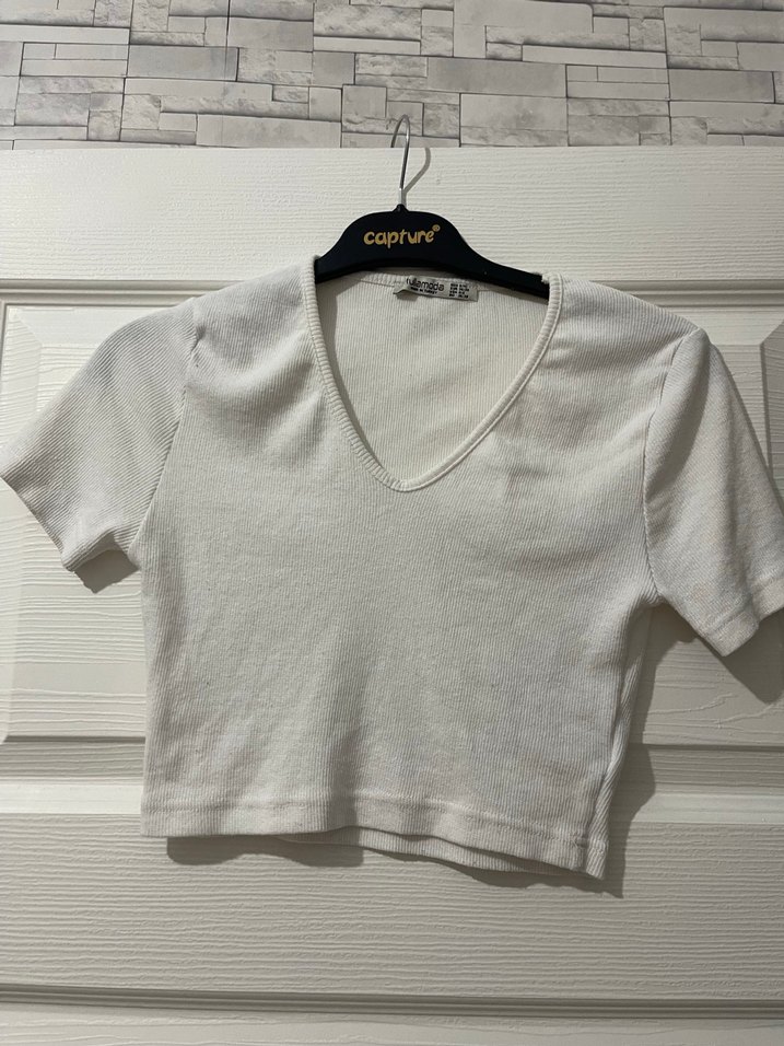 Beyaz Kız Çocuk Kısa Kollu Atlet - Görsel 2