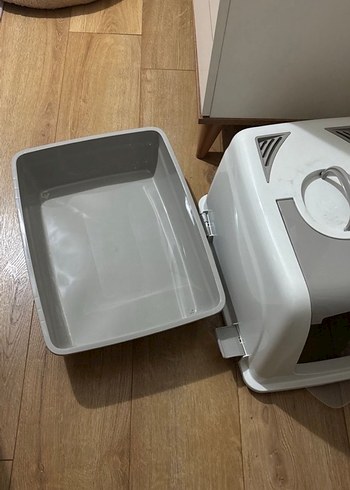 Gri Kapaklı Kedi Tuvalet Kabı - Görsel 3