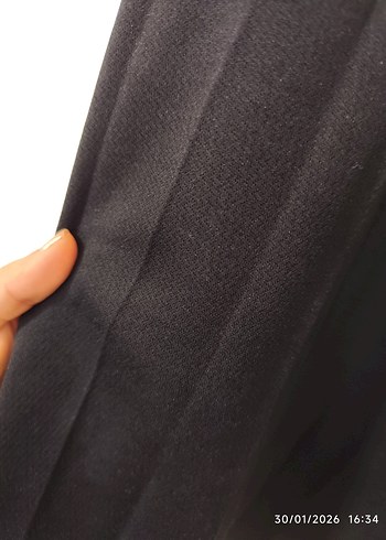 Siyah Keten Uzun Salaş Etek - Görsel 2