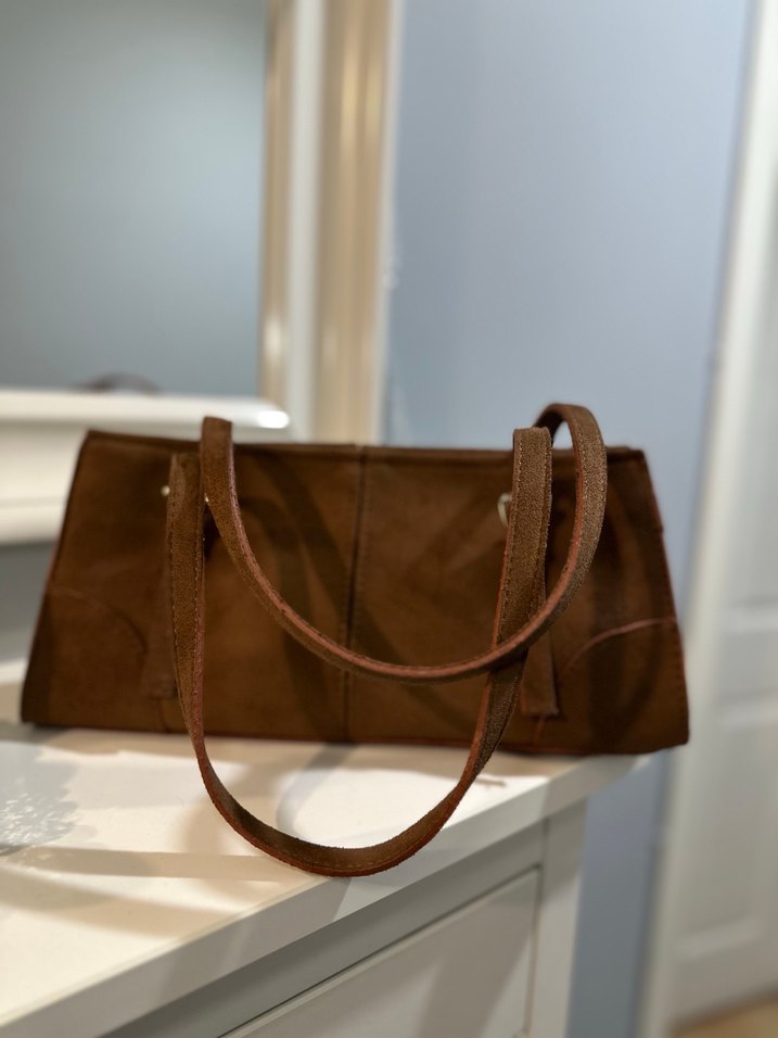 Taba  Süet Kadın Omuz Çantası zara değildir - Görsel 2