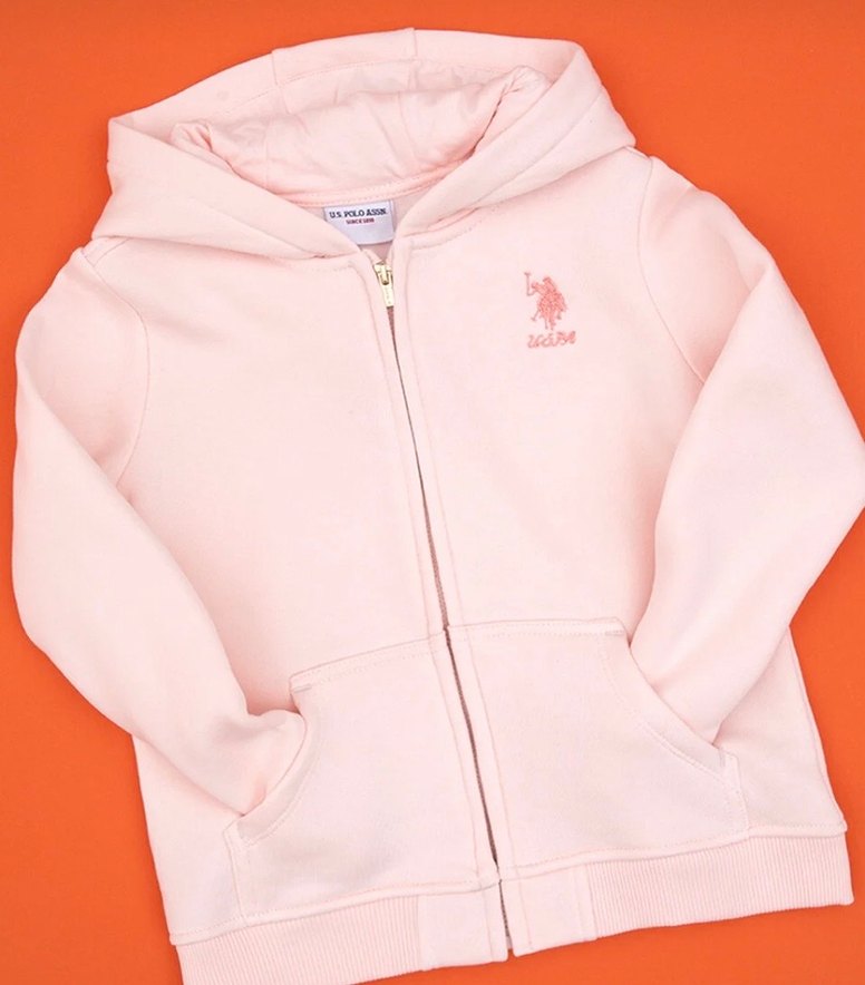 U.S Polo Xxs beden Pembe Kapüşonlu Hırka - Görsel 2