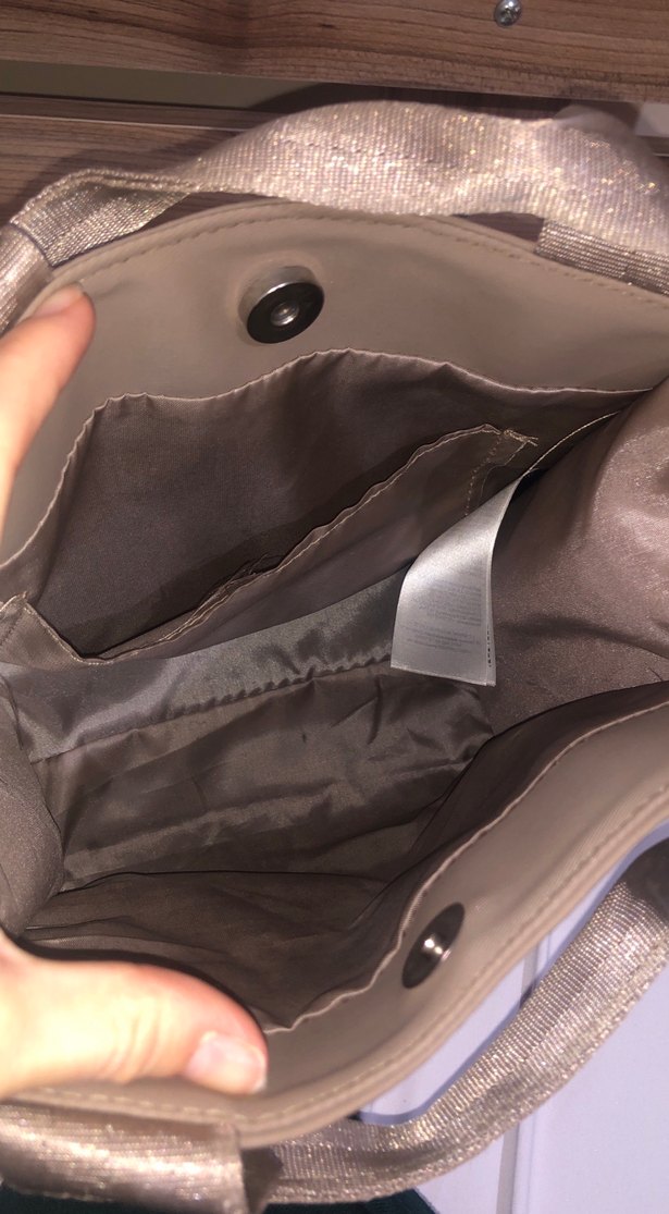 Fermuarlı Bej Kadın Deri Çanta - Görsel 4