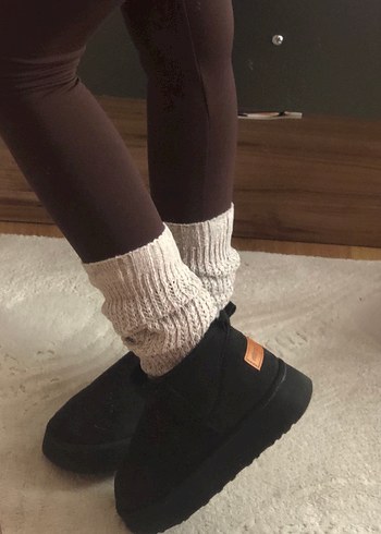 Siyah Pierre Cardin Ugg bot içi kürklü - Görsel 4