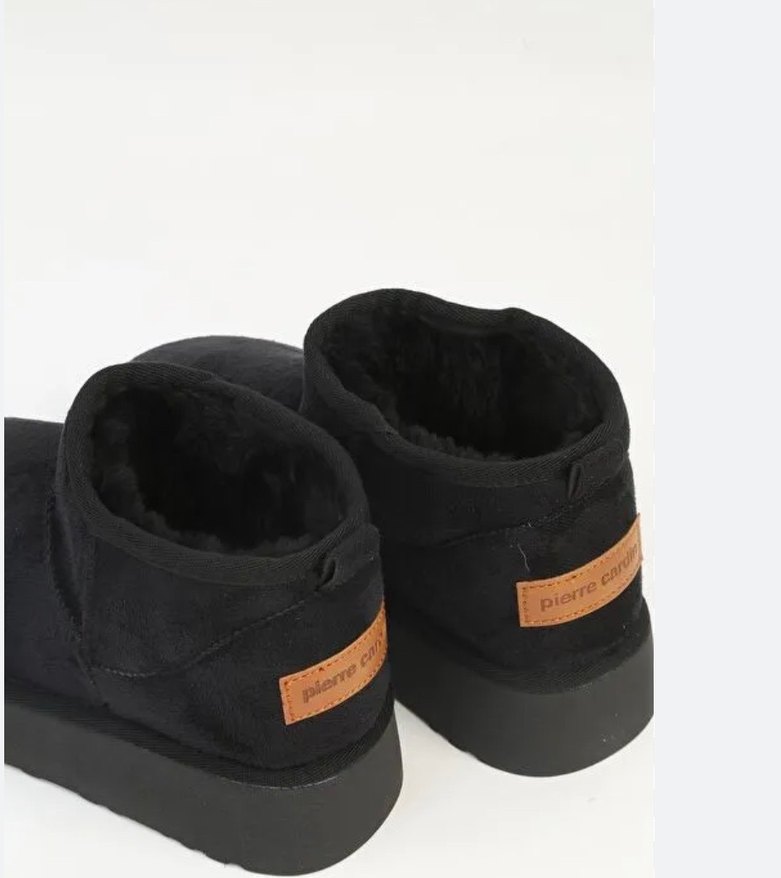 Siyah Pierre Cardin Ugg bot içi kürklü - Görsel 2