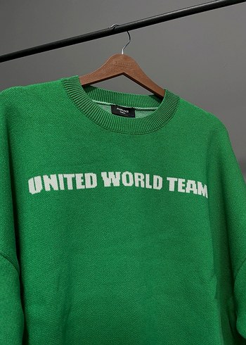 Yeşil Uzun Kollu Triko Sweatshirt - Görsel 2