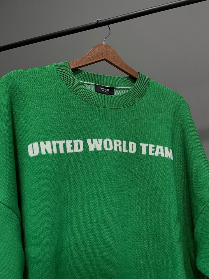 Yeşil Uzun Kollu Triko Sweatshirt - Görsel 2