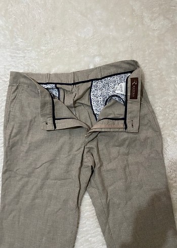 Bej Regular Fit Keten Erkek Pantolon - Görsel 2