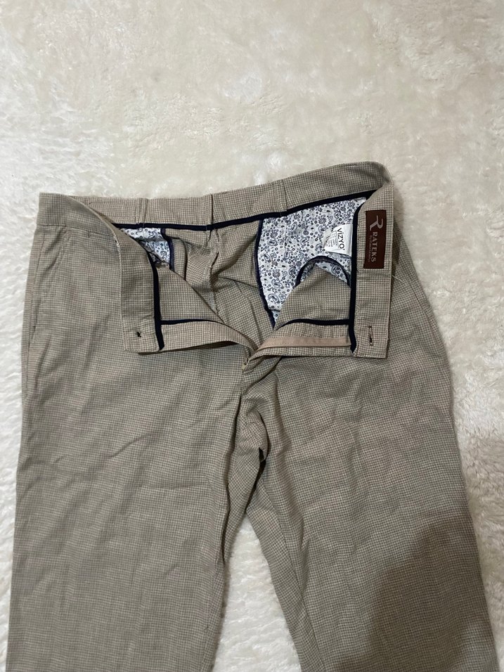 Bej Regular Fit Keten Erkek Pantolon - Görsel 2