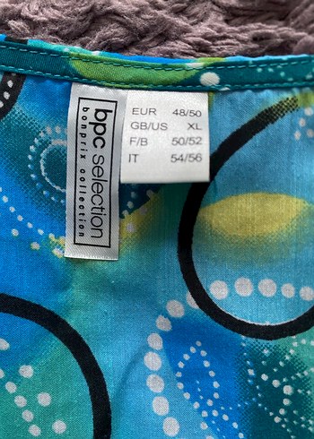 Turkuaz Batik Desenli sahilde giymelik Tunik - Görsel 2