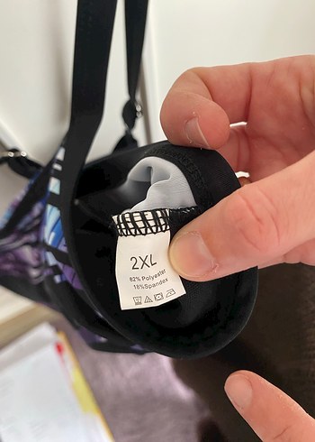 Mor Bağlama Desenli Pilili Strappy Mayo - Görsel 4