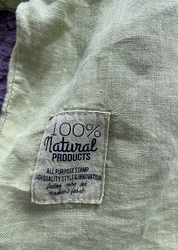 Bohem Yeşil Keten  Bluz, V Yakalı İtalya özel üretim - Görsel 2