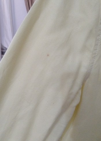 Sarı Uzun Kollu Düğmeli Pamuklu Gömlek - Görsel 5