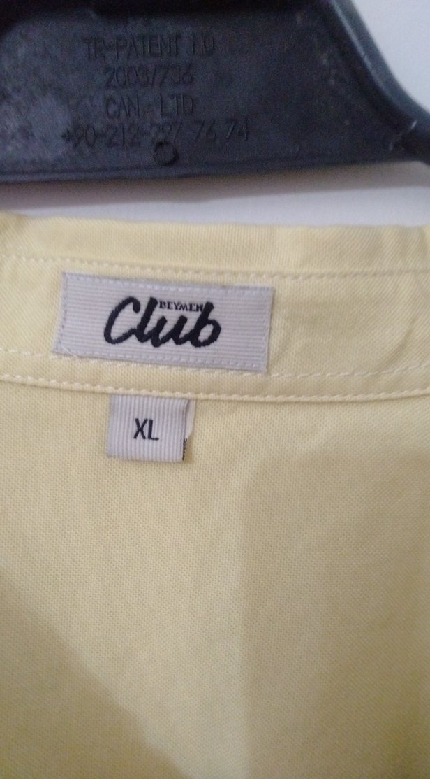 Sarı Uzun Kollu Düğmeli Pamuklu Gömlek - Görsel 3