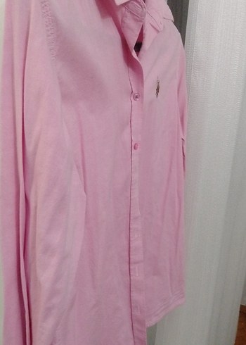 Pembe Pamuklu Uzun Kollu Gömlek - Görsel 4