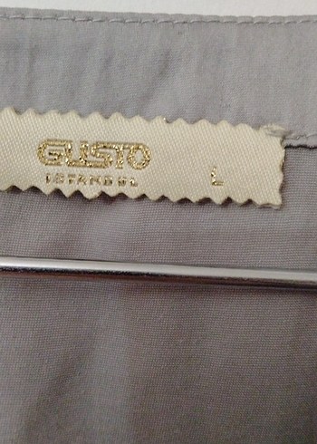 Gri Kadın V Yaka Uzun Kollu Gömlek - Görsel 2