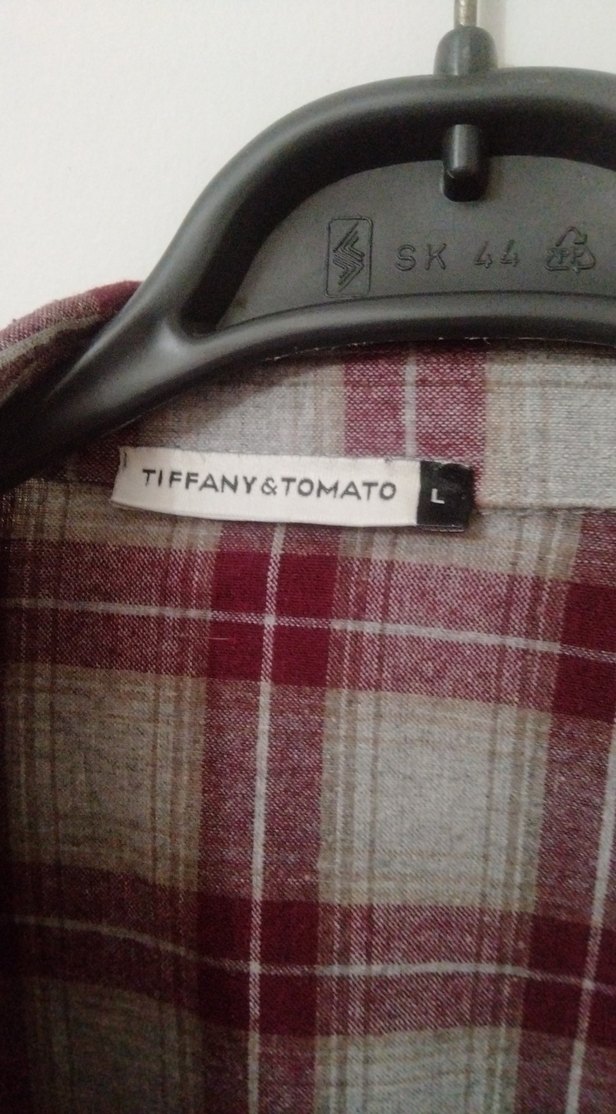 Bordo-Gri Kareli Kadın Gömlek - Görsel 3