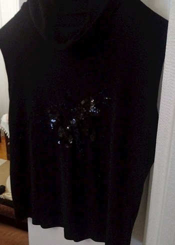 Siyah İşlemeli Boncuklu Gotik Abiye Bluz - Görsel 2