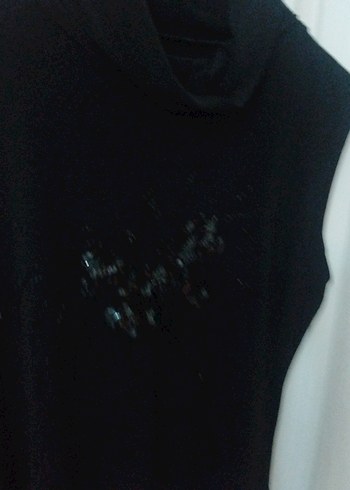 Siyah İşlemeli Boncuklu Gotik Abiye Bluz - Görsel 6