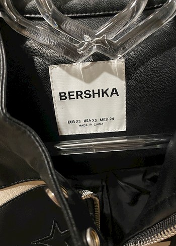 Kadın Siyah Beyaz Deri Biker Ceket - Görsel 3