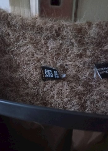 Örgü Detaylı Kahverengi Midi Kadın Kaban - Görsel 4