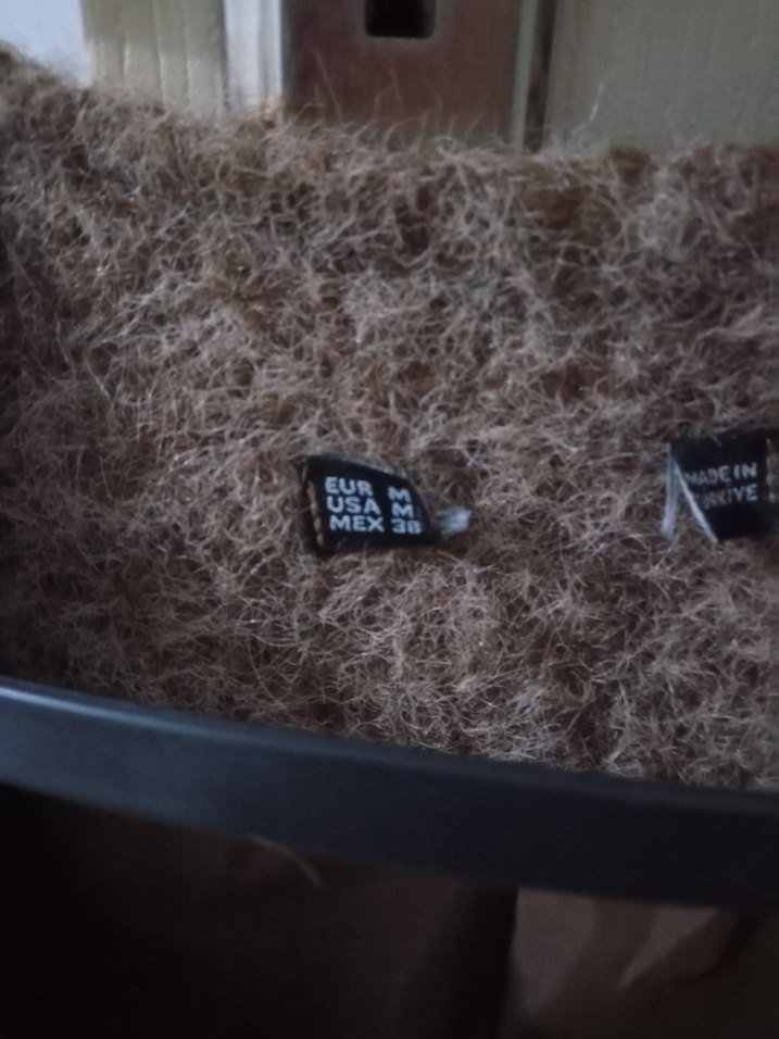 Örgü Detaylı Kahverengi Midi Kadın Kaban - Görsel 4